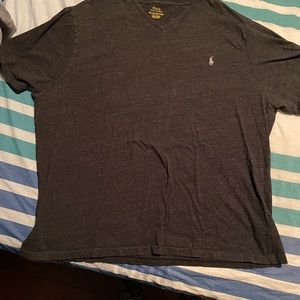 Mens Dark Gray 2xlt. Ralph Lauren. tshirt. V-neck. EUC